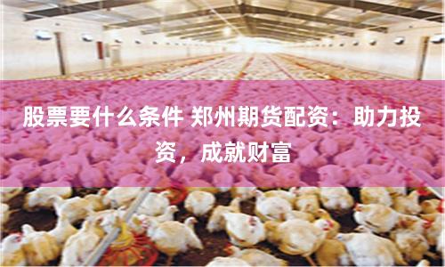 股票要什么条件 郑州期货配资：助力投资，成就财富